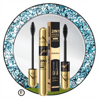 Mascara professionnel 4D double tête, cosmétiques liquides imperméables, avec un effet volumateur et recourbant naturel, 2 en 1 pour la base de mascara