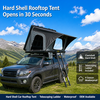 Tente de toit triangulaire en aluminium Zentopia à coque rigide pour 2 personnes, ouverture rapide en 30 secondes, imperméable, échelle télescopique, SUV 4x4, camping, OEM