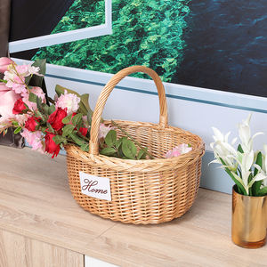 Set da picnic in <span class=keywords><strong>vimini</strong></span> di salice economico <span class=keywords><strong>cesto</strong></span> di <span class=keywords><strong>fiori</strong></span>/frutta cestini shopper di colore naturale - Product Image 3