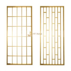 Divisor Moderno de Acero Inoxidable ANN020 con Revestimiento, Patrones Geométricos Multifuncionales para Áreas de Bar y Vestíbulos de Hoteles Vintage - Product Image 1