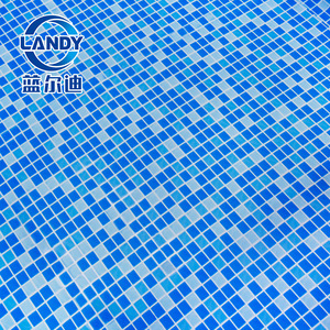 Landy <b>Pool</b> <b>Liner</b> PVC Mosaic Pattern Rectangle Waterproof Non Slip Swimming <b>Pool</b> Membrane - Product Image 3