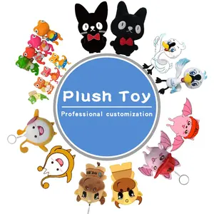 Weiche Plüsch Anime Schwarz Haustier Katze Spielzeug Zeug Stimme Aufnahme Stofftier Spielzeug