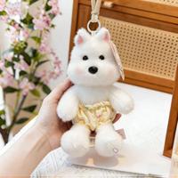 Porte-clés en peluche animal mignon Kawaii, poupée en peluche douce et moelleuse, jouet apaisant, pendentif de sac, compagnon pour enfants, cadeau