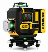 Niveau laser 4D vert 16 lignes avec batterie 18650 520nm, auto-nivelant à pendule de qualité industrielle pour la construction et le bricolage