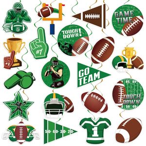 Ensemble de ballons en latex pour le Super Bowl américain, ballons à confettis verts, ballons sur le thème du football américain, ballons sur le thème du <span class=keywords><strong>rugby</strong></span>, décorations pour fêtes d'<span class=keywords><strong>anniversaire</strong></span> - Product Image 6