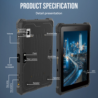 Tableta Industrial Resistente de 10.1 Pulgadas, IP68 Impermeable, 1000nit, Legible Bajo la Luz Solar, Cámara Dual, CPU Octa Core, NFC con Reconocimiento de Huellas Dactilares