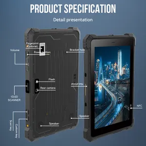 10.1 Inch Industrial Tablet Pc Ip68 Android 10 Hd Screen Rugged Tablet Pc Waterproof MTK USB 2.0 Rj45 Waterproof 8GB Octa Core