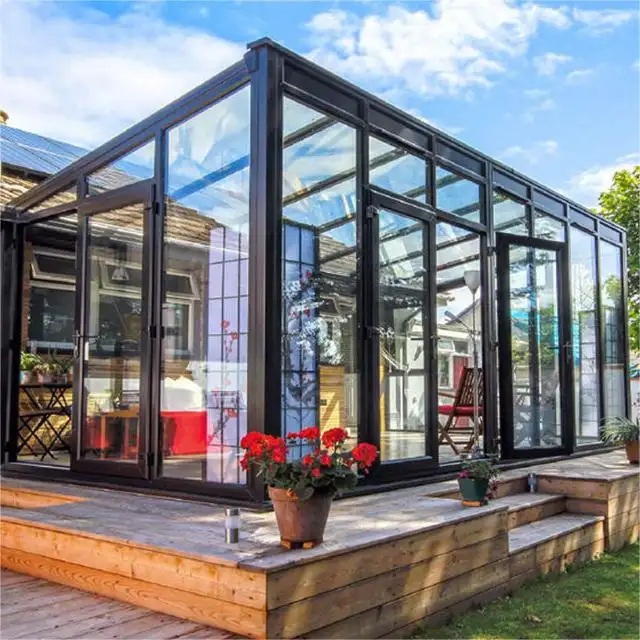 Su misura giardino d'inverno free standing sunroom porte scorrevoli per la moderna veranda
