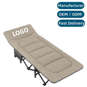 Lit de camp pliable rembourré YUGO moderne, compatible OEM, logo/couleur personnalisables, portable pour usage extérieur, hospitalier et hôtelier - Product Image 1