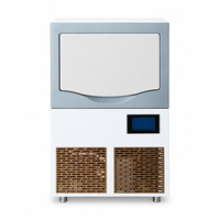Machine à glace pilée commerciale de 45 kg, 220 V, avec contrôle PLC, moteur, compresseur, pompe à eau, automatique et facile à utiliser