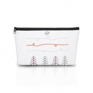 Sublimation Women Fashion Lightweight Canvas Cosmetic <b>Bag</b> Travel Commercial Makeup Remover Toilet <b>Bag</b> With Bottom - Product Image 3