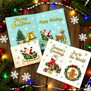 Cartes de Noël religieuses personnalisées, manuscrites, cartes de vœux de fêtes, cartes de vœux de Noël, cartes cadeaux de Noël avec enveloppes - Product Image 3