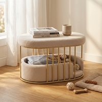 Luxuriöses Modernes Sofa-förmiges Nachhaltiges Haustierbett & Möbelstück aus Massivholz, Kauresistent für Wohnzimmer, Katzen, Hunde, Kleintiere