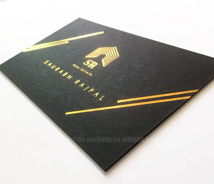 Gold foil inkjet printing paper business cards hot stamping paper card