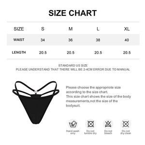 Slip perizoma sexy a vita bassa con doppio elastico e ornamento a farfalla in metallo, traspirante, da <span class=keywords><strong>donna</strong></span> - Outlet di fabbrica - Product Image 6