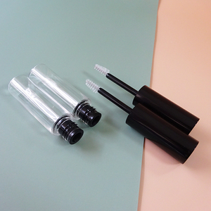 Tube cosmétique cylindrique en plastique transparent pour mascara et eye-liner, avec brosse fine en nylon, imprimé personnalisé, moulé par injection - Product Image 4