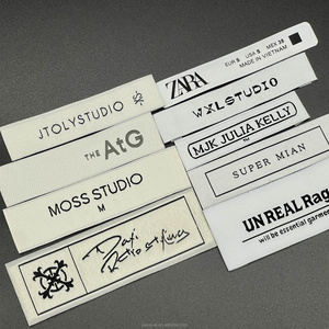 Tùy chỉnh satin may-on may dệt nhãn cho T-Shirts quần áo với logo độc đáo cá nhân thiết kế - Product Image 6