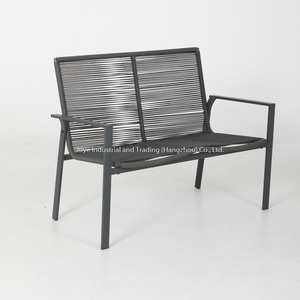 Leisure Patio Metal Set <b>Outdoor</b> Garden Furniture Courtyard Hotel Rope Sofas With Double Coffee <b>Tables</b> and Chairs - Product Image 2