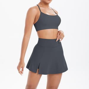 Großhandel Beauty Back Stoß fester BH Mädchen Rock mit Pocket Shorts Rock Tanz Yoga Golf Rock Tennis Wear für Frauen - Product Image 4