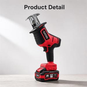 Scies sabre sans fil 20V haute puissance, rechargeables au lithium, sans balais, mini-machine de découpe pour bois et métal - Product Image 1