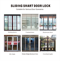 Kunci Pintu Pintar Aluminium Sidik Jari Bluetooth TTlock Aplikasi Tuya, Kode Kartu RFID, Harga Pabrik Cina, Kunci Pintu Geser Elektronik