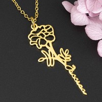 Collier en cuivre simple à double anneau croisé avec chaîne en bambou, style européen et américain, cadeau de fête des Mères, vente en gros, de l'usine de bijoux de Shenzhen