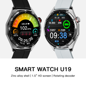 Montre connectée GPS U19 avec bracelet en silicone, appels, appels vidéo, paiement, Android OS, écran TFT, fréquence cardiaque, oxygène sanguin, suivi du sommeil - Product Image 2