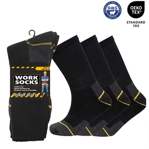 Heavy Duty Cotton Work Crew <strong>Socks</strong> Thick Men's Cushioned Work <strong>Boot</strong> <strong>Socks</strong> for Workout - Product Image 1