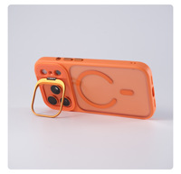 Antichoc PC Gel chargeur sans fil coque de téléphone cadre en métal support couverture pour iPhone 17 16 15