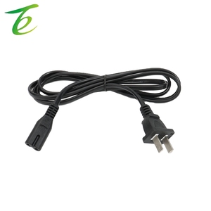 Câble d'alimentation électrique à deux conducteurs GB avec embout en éventail, câble d'alimentation électrique à 2 broches, câble d'alimentation en cuivre noir - Product Image 4