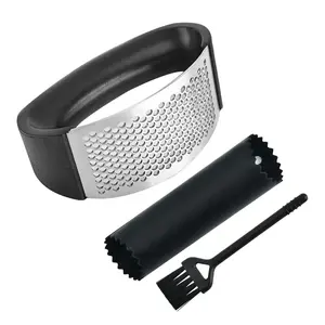 Presse à <span class=keywords><strong>ail</strong></span> en acier inoxydable, broyeur, hachoir à <span class=keywords><strong>ail</strong></span> avec éplucheur et brosse à gratter pour écraser <span class=keywords><strong>l</strong></span>'<span class=keywords><strong>ail</strong></span> - Product Image 1