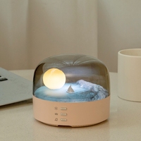 Lampe de table décorative en plastique, Lampe lune électrique pour chambre à coucher, mignonne, rechargeable, petite, style nordique, lampe USB pour table de chevet