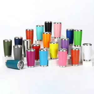 Gobelets à café personnalisés en acier inoxydable de 20 oz, gobelets isothermes sous vide, tasses à café de camping personnalisées, mini gobelets - Product Image 1