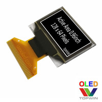 Topwin konektor panel layar OLED 0.96 ", tipe 128x64 tampilan oled mini