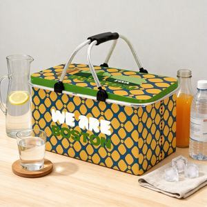 Coupe du Monde <span class=keywords><strong>FIFA</strong></span> 2026 Boston : Glacière Pliable Rétro Géométrique Portable pour la Maison, le Bureau, les Pique-niques et les Événements Sportifs – Produit Officiel sous Licence - Product Image 2