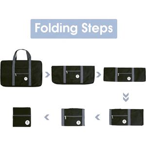 Bolsa de cabina de aerolíneas, plegable, ligera, para deportes, gimnasio, bolsa de viaje, equipaje de mano durante la noche para mujeres y hombres, 40L - Product Image 3