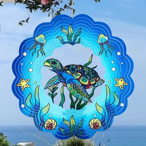 Elegante Molinillo de Viento Metálico de 12 Pulgadas, Escultura Cinética de Tortuga, Decoración Colgante de Acero 3D, Adornos de Jardín con Forma de Libélula - Product Image 1