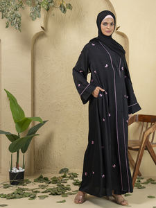 Nueva Ropa para Mujer, Top Bordado, Abaya Informal, Hijab, Vestido Musulmán, Kimono Eid, Manga Larga, Holgado, Árabe, Dubái, Poliéster - Product Image 2