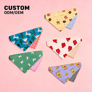 Dafeel Bandana pour animaux de compagnie personnalisé par sublimation, collier en coton, bandana pour chien et chat, impression personnalisée, collier pour animaux de compagnie - Product Image 1