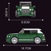 MOULD KING 27026 – Mini-jouet éducatif de luxe pour voiture, briques de voiture, ensemble en plastique statique, modèle d'assemblage, blocs de construction, nouveauté