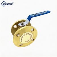 Válvula de bola manual de latón OEM para alta temperatura con conexión de brida base y tamaño personalizado