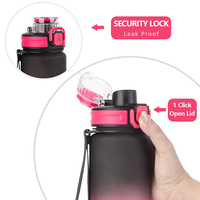 Bouteille d'eau de sport classique durable et réutilisable de 650 ml, sans BPA, en Tritan, avec couvercle, écologique et compatible lave-vaisselle, pour le sport et les activités de plein air