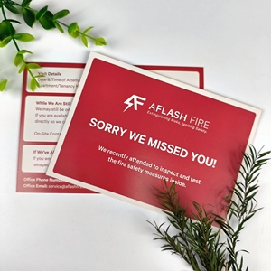 Tarjetas de Visita Personalizadas de Seguridad contra Incendios, Postales con Mensajes para Notificaciones de Propiedad - Product Image 1