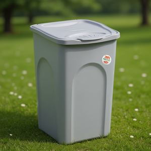 Porta biancheria plastica (50Lt) PRIMAVERA Stone grey 70237 - Product Image 3