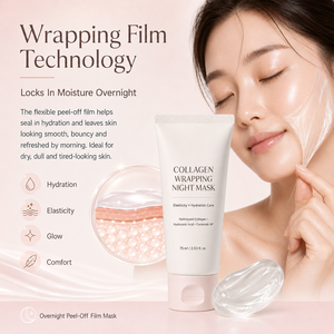 <span class=keywords><strong>Masque</strong></span> de <span class=keywords><strong>nuit</strong></span> peel-off au collagène pour le visage, marque privée, anti-affaissement et anti-terne, pour l'hydratation et l'élasticité - Product Image 4