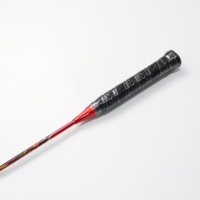 Raquette de badminton professionnelle ultra-légère et flexible en fibre de carbone, poignée en PU, dureté modérée pour les passionnés de contrôle du volant