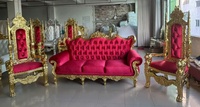 Chaises de trône de roi à dossier haut bon marché en gros à vendre chaises de trône classiques en or royal