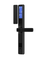 Serrure de porte intelligente sans fil extérieure en aluminium, acier et bois, avec contrôle par application Tuya, empreinte digitale, alarme anti-effraction et étanchéité