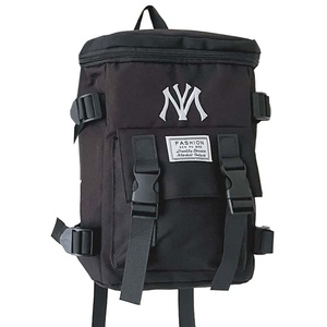 Fashion Nylon Zipper Closure Backpack with Letter Logo Multiple Pockets 15 Inches Unisex Daypack Below 21L Capacity - Product Image 1