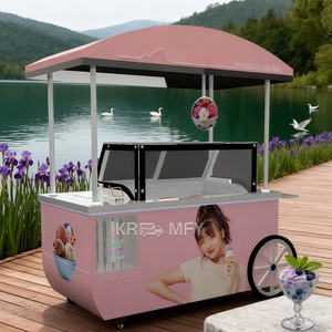 Carrito de Venta de Helados Móvil, Remolcable, Resistente a la Corrosión, con Congelador para Gelato y Helados en Palito - Product Image 5